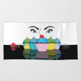 Sweet Tooth Eyes! Beach Towel