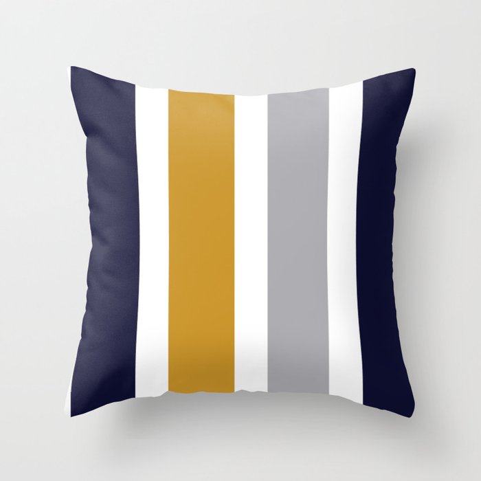 navy and mustard cushion