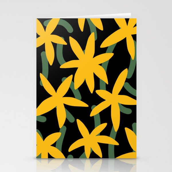 Yellow star flower Stationery Cards