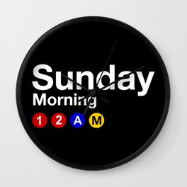 Sunday Morning 12AM Wall Clock