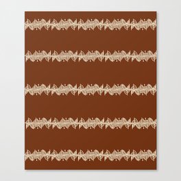 Mudcloth Pattern Minimalist  Abstract  Terracotta  Boho  Pattern Canvas Print