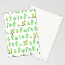 Watercolor Cactus Print Stationery Cards