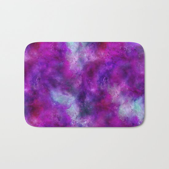 Purple Pink Blue Watercolor Bath Mat