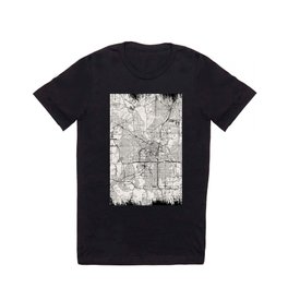 Akron, USA. City Map - Vintage Drawing T Shirt