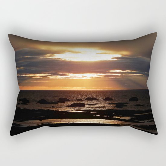 Copper Seascape Delight Rectangular Pillow