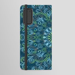 Dreamy Blue Green Mandala Android Wallet Case