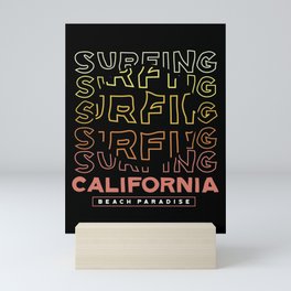 Surfing California Mini Art Print