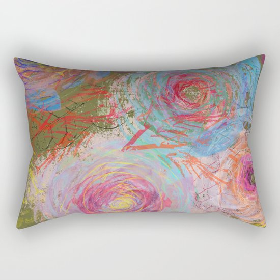 Floral abstract(38) Rectangular Pillow