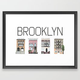 Brooklyn Brownstones Framed Art Print