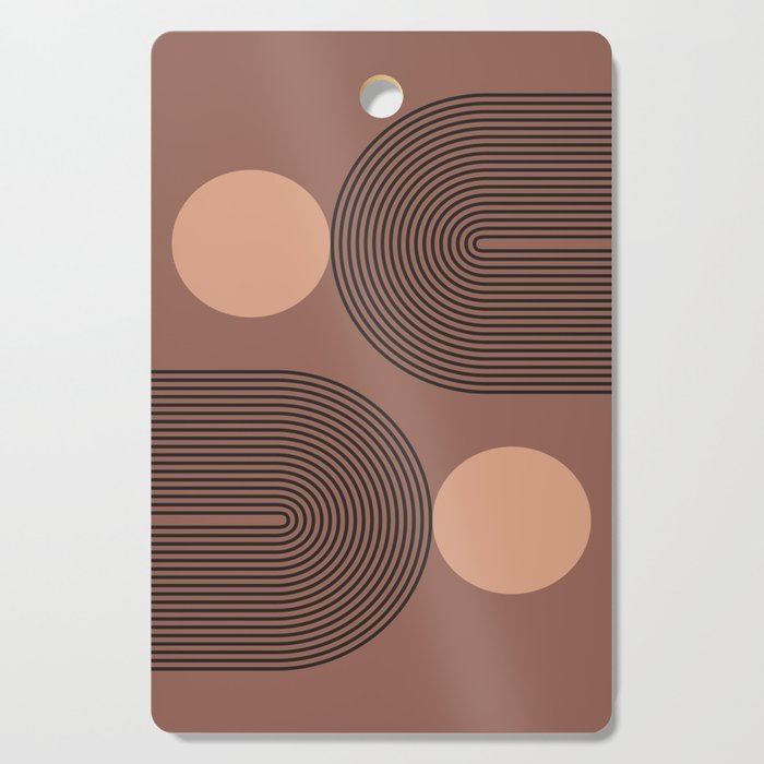Abstraction_SUNRISE_SUNSET_MOONLIGHT_DOUBLE_CIRCLE_POP_0319S Cutting Board