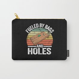 Fueled By Bags And Holes Corn Hole Bean Bag Vintage Cornhole Carry-All Pouch