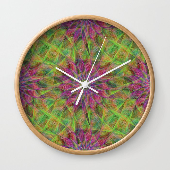 Fractal pattern Wall Clock