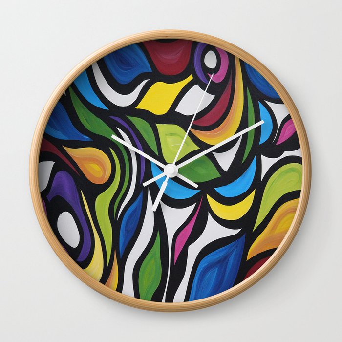 Spectrum Abstract #1 Wall Clock