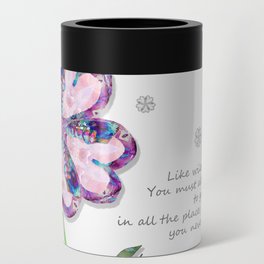 Inspirational Floral Art - Like A Wildflower by Sharon Cummings Can Cooler
