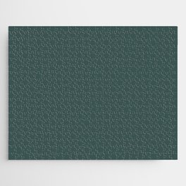 Dark Aqua Gray Solid Color Pantone Bistro Green 19-5408 TCX Shades of Blue-green Hues Jigsaw Puzzle