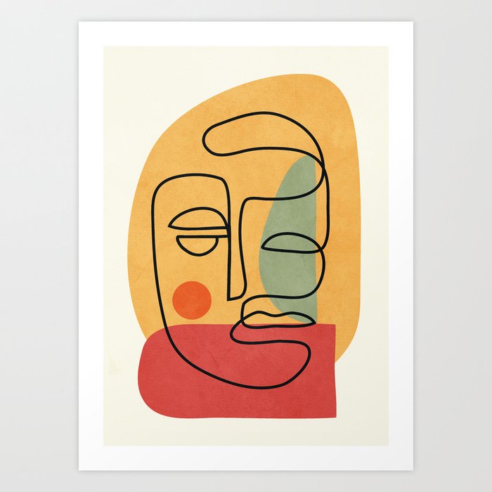Abstract Face 20 Art Print