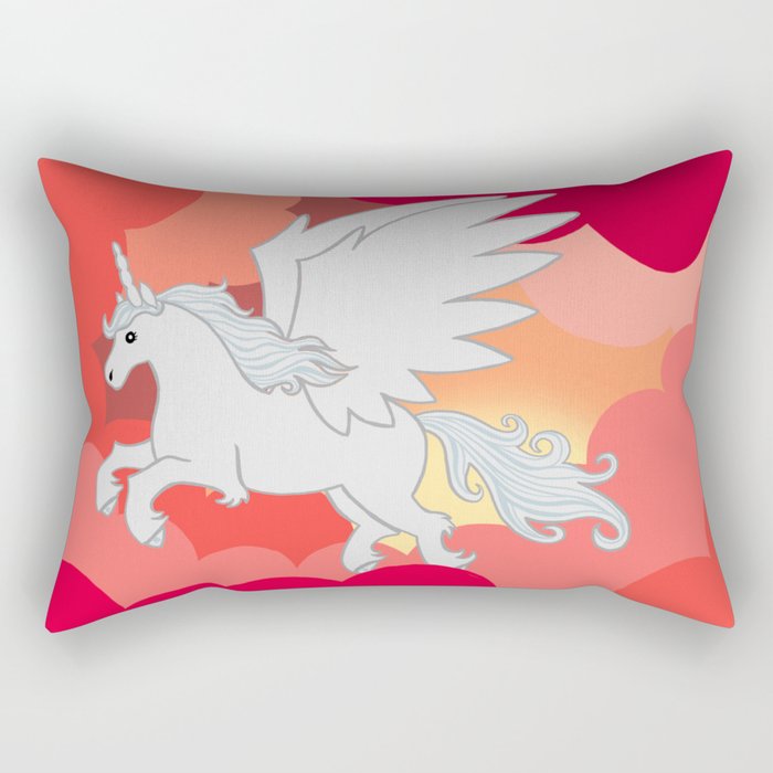 Alicorn at Sunset Rectangular Pillow
