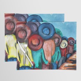 Juneteenth; A brand new day African American celebration black pride and history portrait painting Placemat