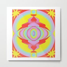 Lost in Sunday Metal Print | Digital, Curated, Brightcolors, Pastel, Trippy, Dreamy, Emilylynndesign, Pattern, Geometricshapes, Abstractshapes 