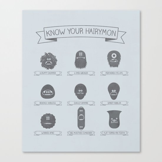 Know Your Hairymon Canvas Print
