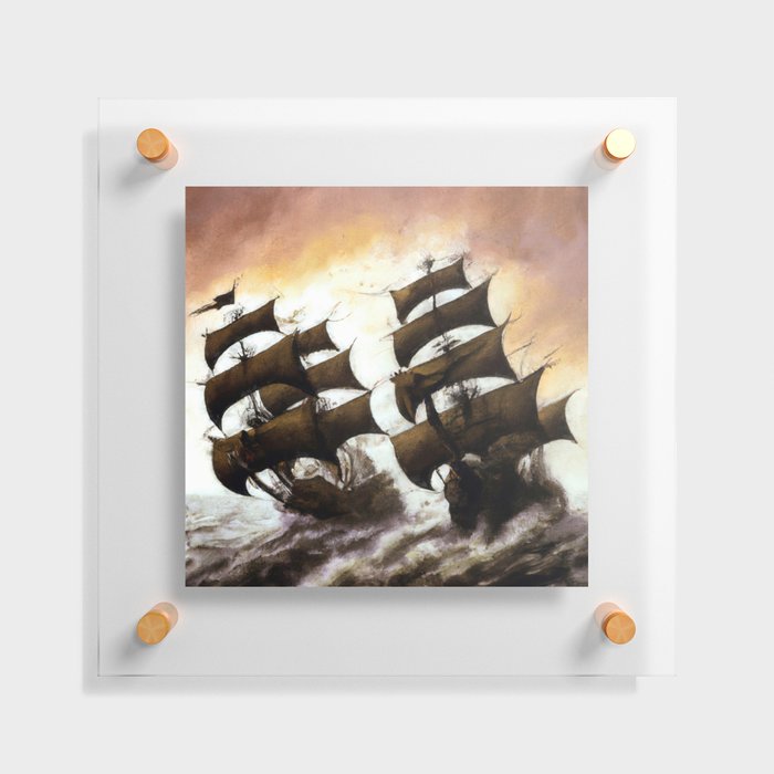 Battle on the High Seas Floating Acrylic Print