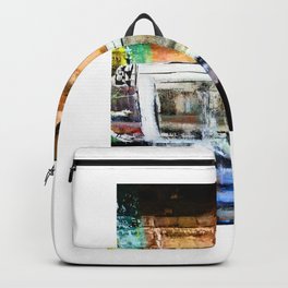 Vestige Backpack | Acrylic, Art, Ruins, Abstract, Abandoned, Painting 