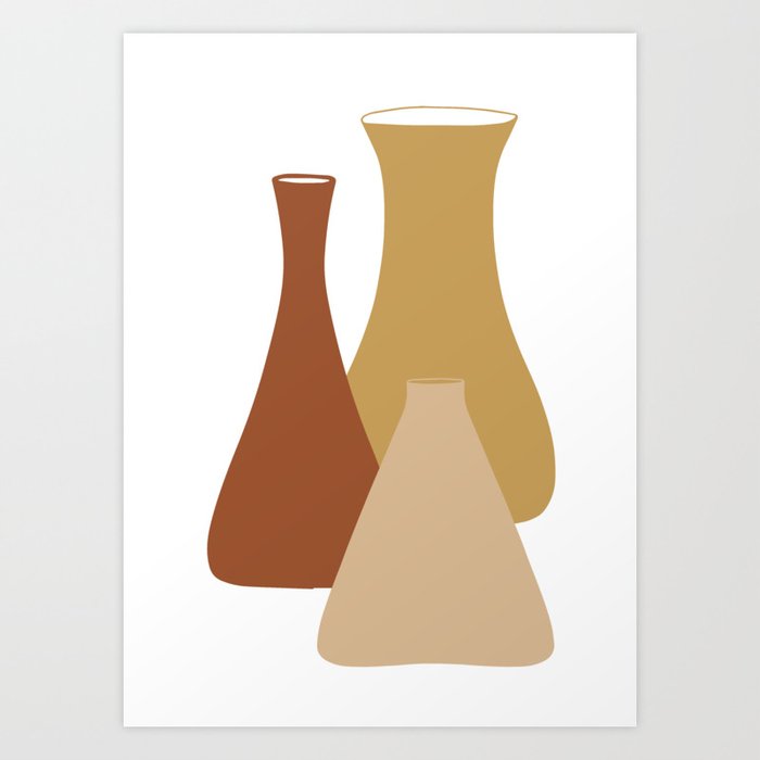 Vases Art Prints Composition 6, Modern Art V1 Art Print
