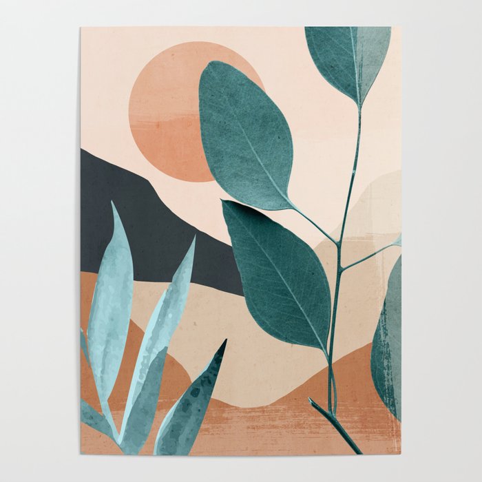 Abstract Art Tropical Leaves 9 Poster by ThingDesign Society6
