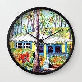 Sweet Aloha Cottage Wall Clock
