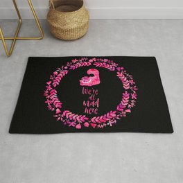 We're all mad here. Cheshire Cat. Rug