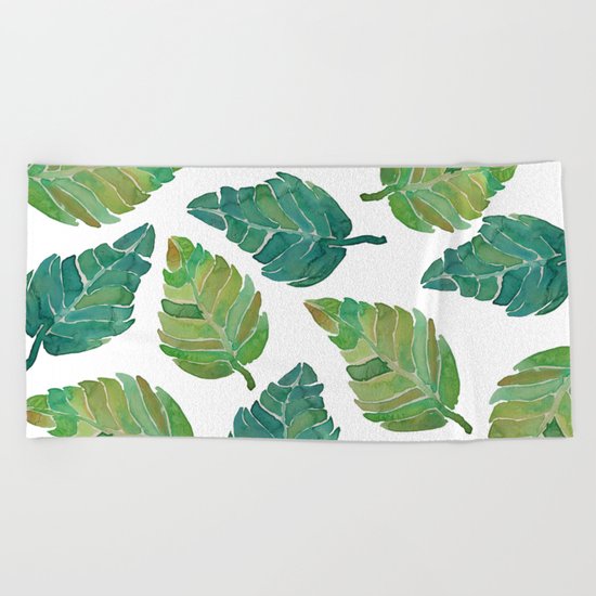 Jungle Leaves Beach Towel