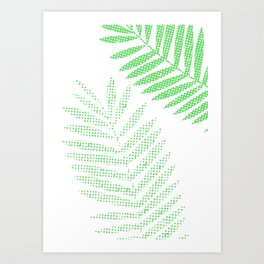 Halftone monstera leaves. Jungle trendy print. Print for greenery lovers :) Art Print
