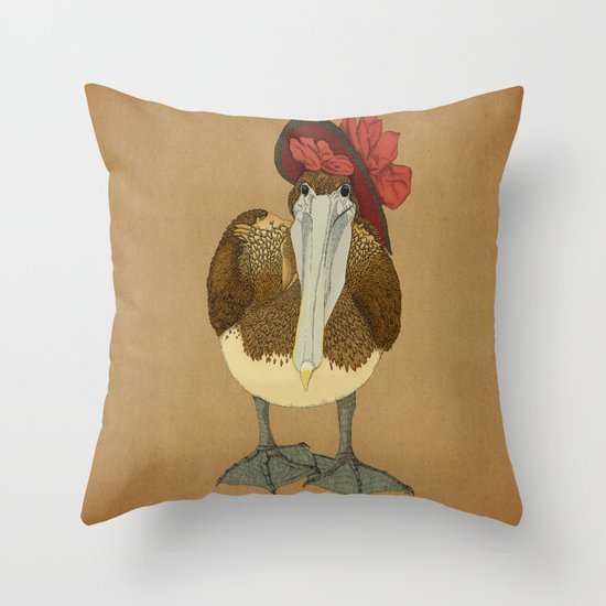 Plumpkin Ploshkin Pelican Jill Throw Pillow
