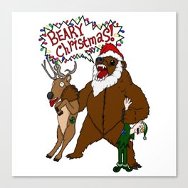 Beary Christmas Canvas Print