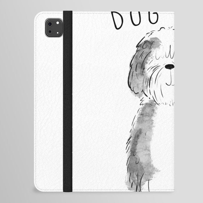 OES sheepdog olde english dog mom drawing sketch doodle mothers day  iPad Folio Case