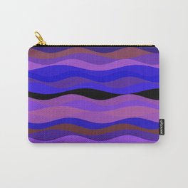 Purple Waves Carry-All Pouch