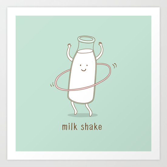 milk shake Art Print