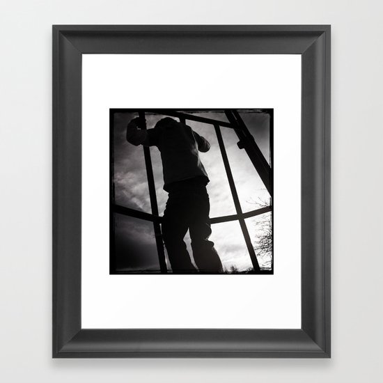 Climbing the Grid Framed Art Print