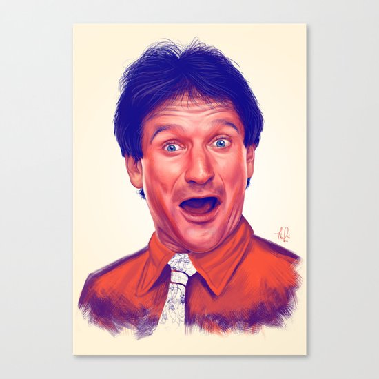 Young Robin Williams Canvas Print