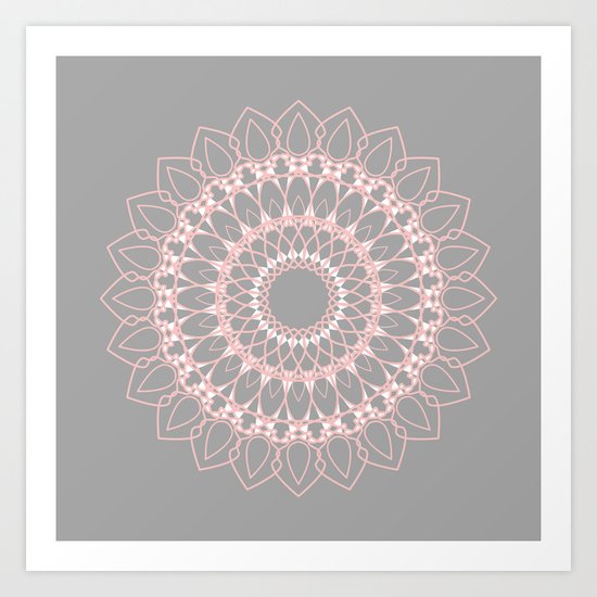 Mandala Rose Art Print