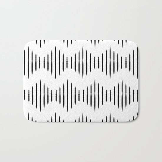 Black and White Pattern II Bath Mat