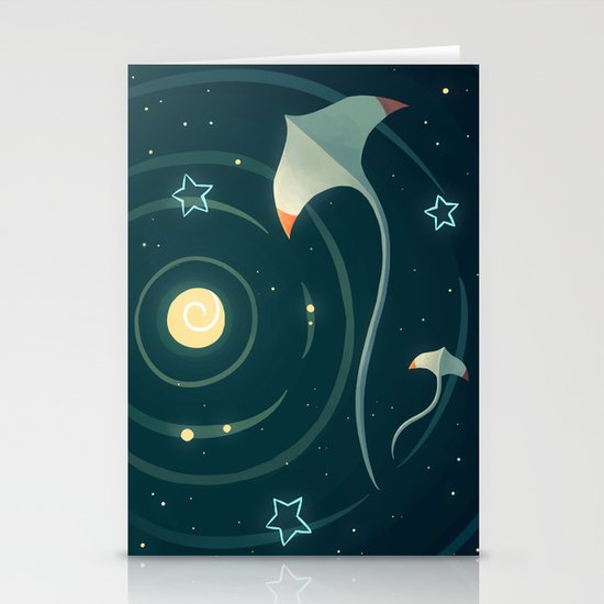 Space Ray Stationery Cards