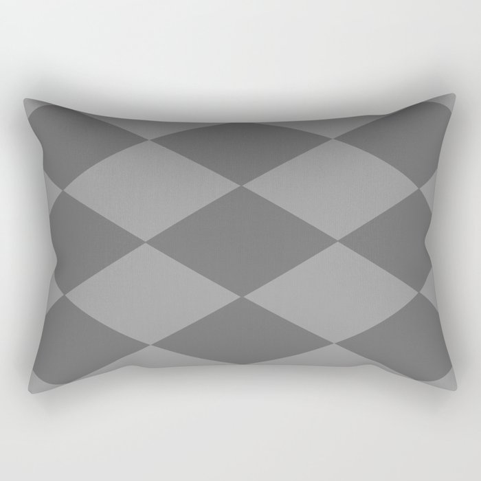 Grey Rhombus Rectangular Pillow