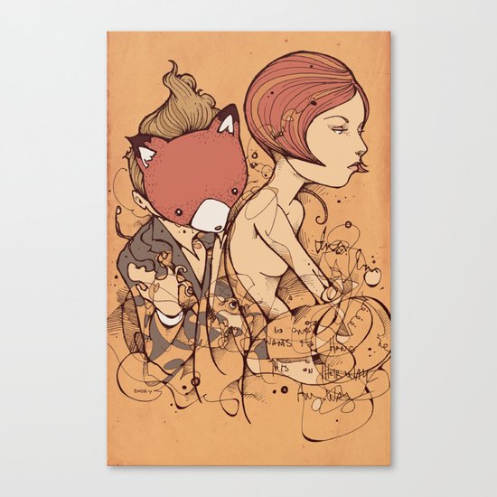 Leaves falling Canvas Print