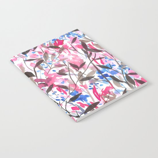 Wandering Wildflowers Pink Notebook
