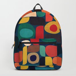 Miles and miles Backpack | Contemporary, Bauhaus, Digital, Curated, Painting, Clean, Mid Century, Pattern, Shapes, Natural 