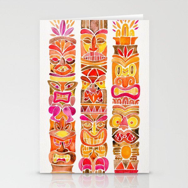 Tiki Totems – Fiery Palette Stationery Cards