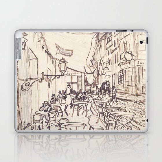 Cafe Terrace at Night (preliminary sketch) Laptop & iPad Skin
