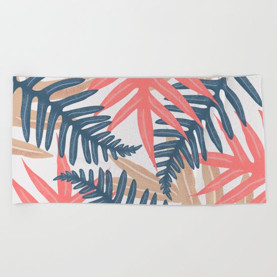 Summer Leaves Beach Towel