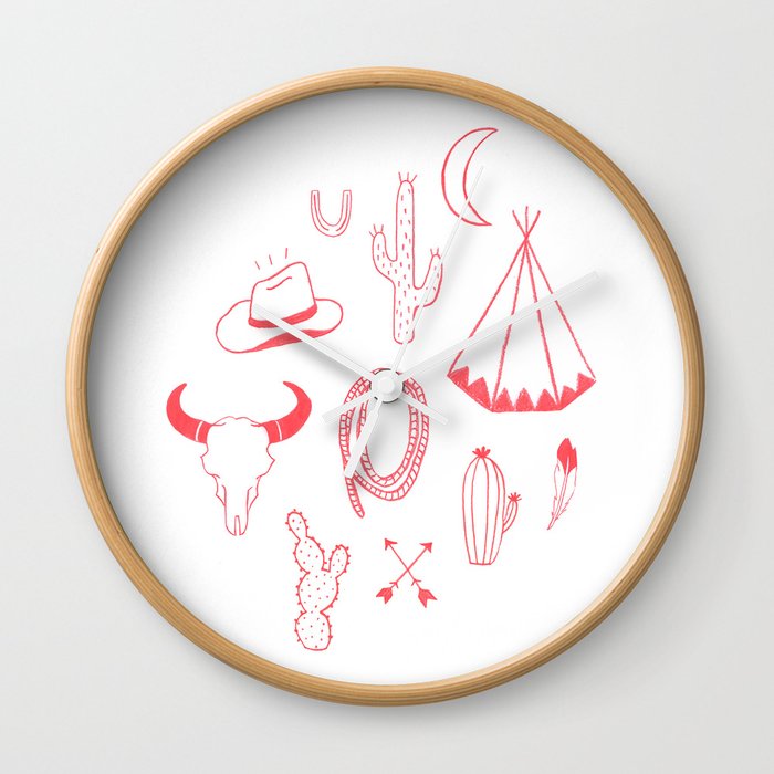 Western Wall Clock By Emmawinton Society6